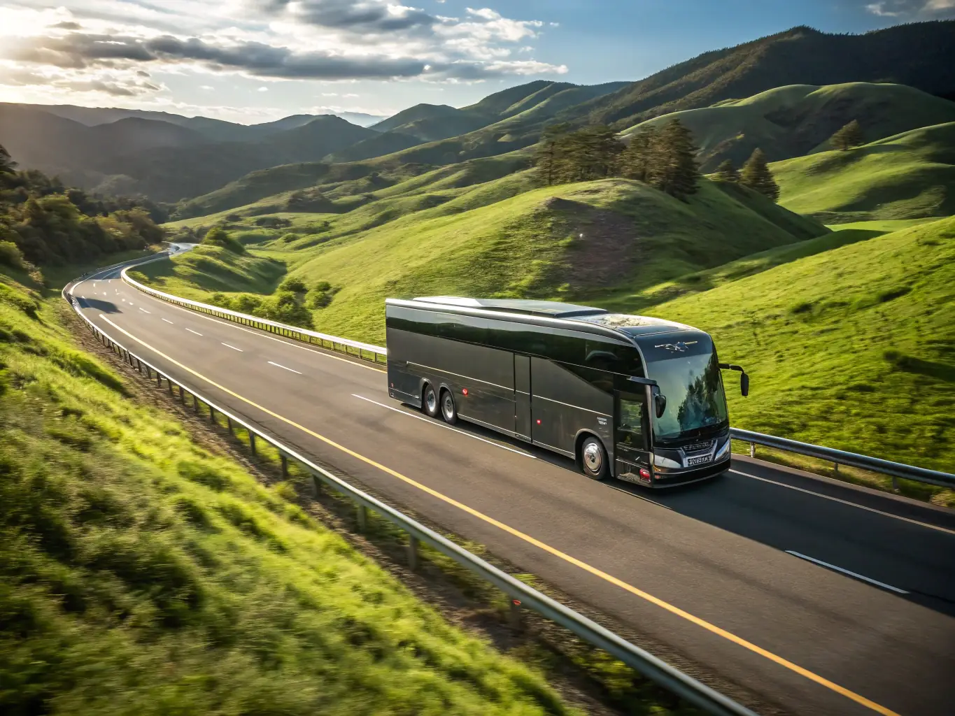 A modern shuttle bus with the COLOSSUM PARKING logo is shown transporting passengers to Milan Malpensa Airport, emphasizing the reliability and comfort of the shuttle service.